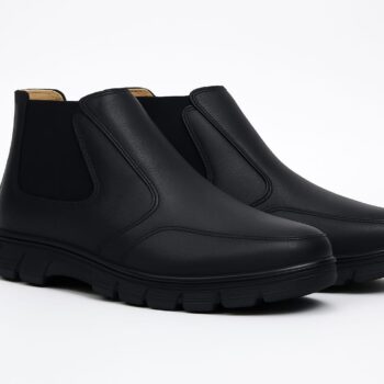 حذاء رجالي نصف ساق جلد صناعي نخب